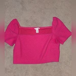 H&M Pink Crop Top- L